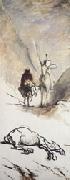 Honore  Daumier Don Quixote and the Dead Mule china oil painting reproduction